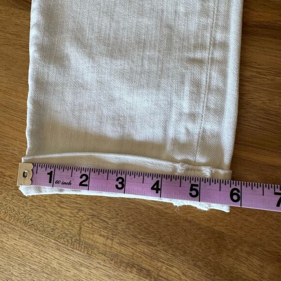 AG The Stilt Roll Up Skinny Jeans White Denim Womens 30 Mid Rise Stretch Classic - Picture 14 of 14